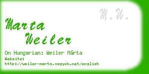 marta weiler business card